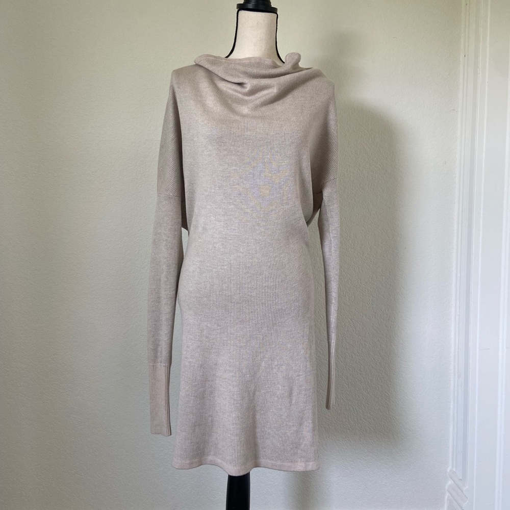 RARE Lululemon Reversible Serenity Sweater Wrap Sz 10 In Heathered Cashew /Coal - Picture 7 of 11